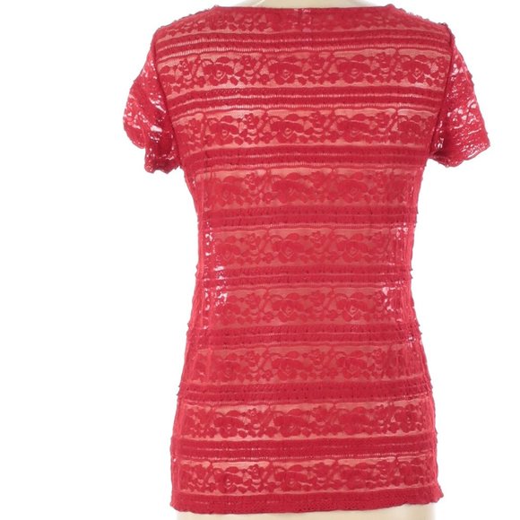 Elle Sheer Lace Ruffle Top - Picture 2 of 3